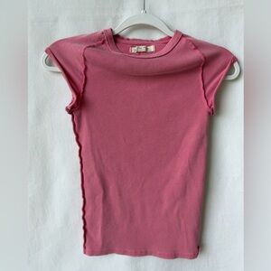 Free People We the Free Ever Had Tee Hibiscus Pop Size Small